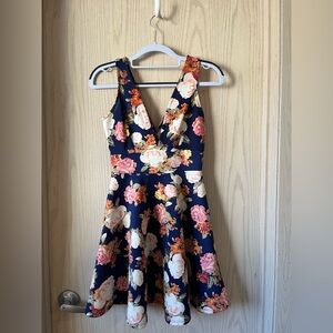 Forever 21 Women’s Floral Fit & Flare Sleeveless Dress